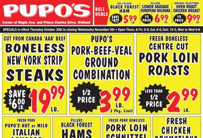 Pupo's Food Market Flyer October 30 to November 5 Pupo's Food Market Flyer October 30 to November 5