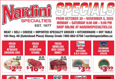 Nardini Specialties Flyer October 30 to November 5