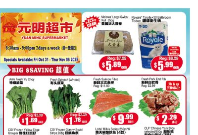 Yuan Ming Supermarket Flyer October 31 to November 6