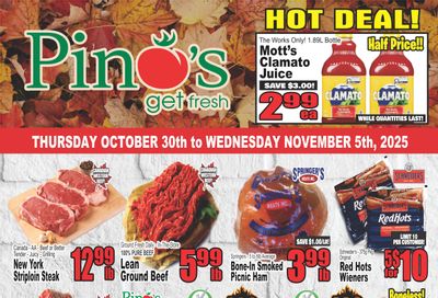Pino's Flyer October 30 to November 5