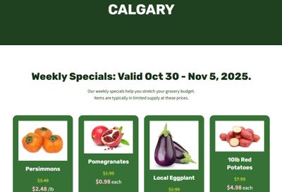 H&W Produce Flyer October 30 to November 5