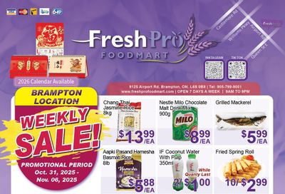 FreshPro Foodmart (Brampton) Flyer October 31 to November 6