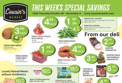 Cousin's Market Flyer October 30 to November 4
