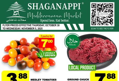 Shaganappi Mediterranean Market Flyer October 30 to November 5