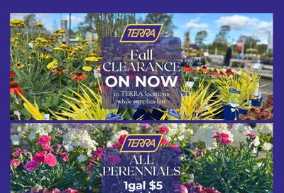 Terra Greenhouses Flyer October 17 to November 6