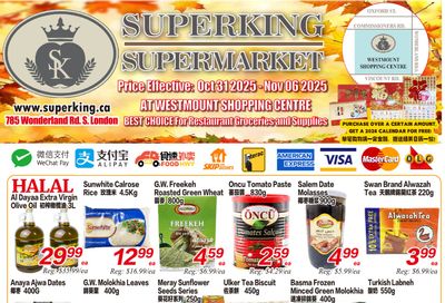 Superking Supermarket (London) Flyer October 31 to November 6