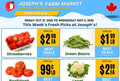 Joseph's Farm Market Flyer October 31 to November 5