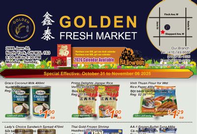 Golden Fresh Market Flyer October 31 to November 6 Golden Fresh Market Flyer October 31 to November 6
