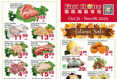 First Choice Supermarket Flyer October 31 to November 6