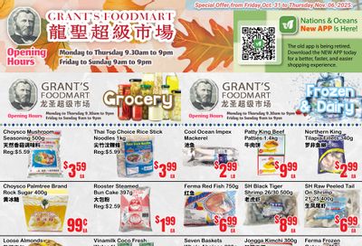 Grant's Food Mart Flyer October 31 to November 6 Grant's Food Mart Flyer October 31 to November 6