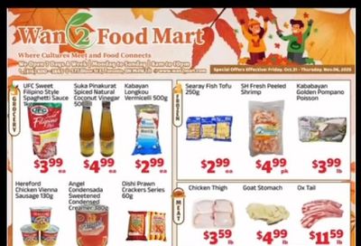 Wan 2 Food Mart Flyer October 31 to November 6