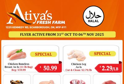 Atiya's Fresh Farm Flyer October 31 to November 6 Atiya's Fresh Farm Flyer October 31 to November 6