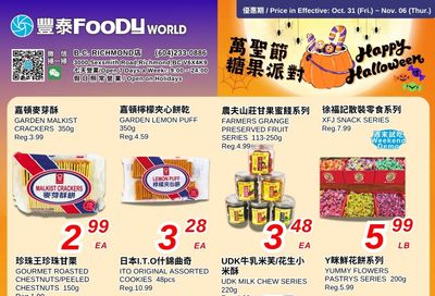 Foody World (Richmond, BC) Flyer October 31 to November 6