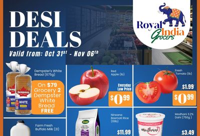 Royal India Grocers Flyer October 31 to November 6