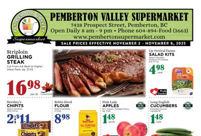 Pemberton Valley Supermarket Flyer November 2 to 8 Pemberton Valley Supermarket Flyer November 2 to 8