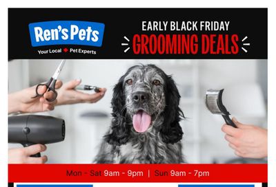 Ren's Pets Grooming Deals Monthly Flyer November 1 to 30