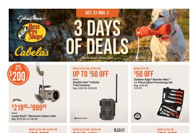 Cabela's Flyer October 31 to November 2
