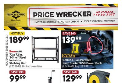 Princess Auto Price Wrecker Flyer November 1 to 30