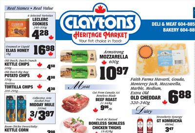 Claytons Heritage Market Flyer October 31 to November 6