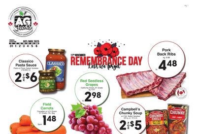 AG Foods Flyer October 31 to November 6