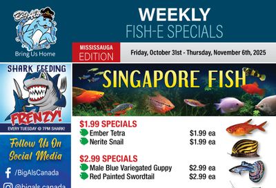 Big Al's (Mississauga) Weekly Specials October 31 to November 6