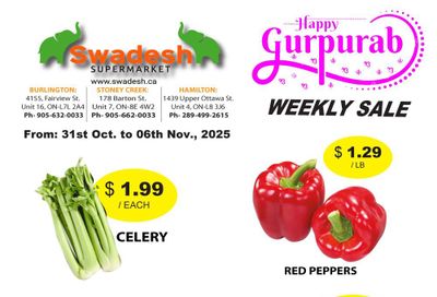 Swadesh Supermarket Flyer October 31 to November 6