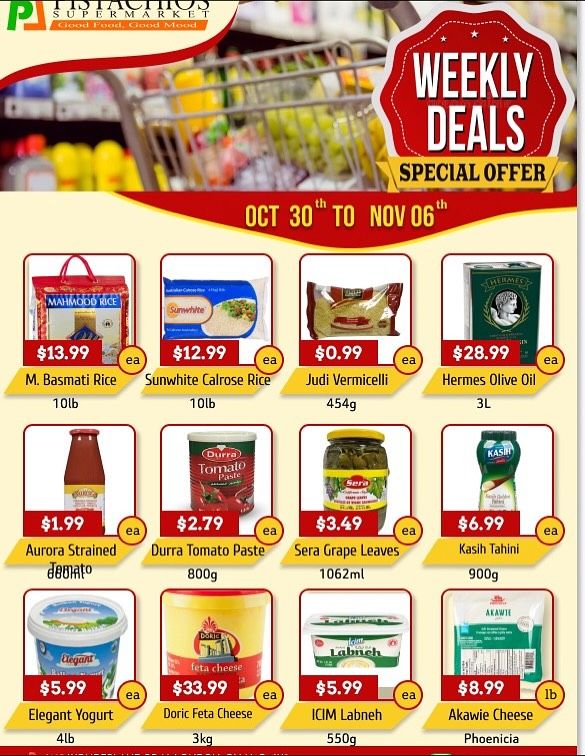 Pistachios Supermarket Flyer October 30 to November 6