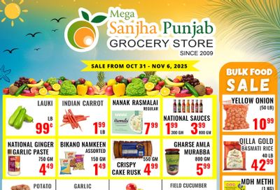 Sanjha Punjab Grocery Store Flyer October 31 to November 6