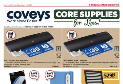 Covey Basics Flyer November 1 to 30