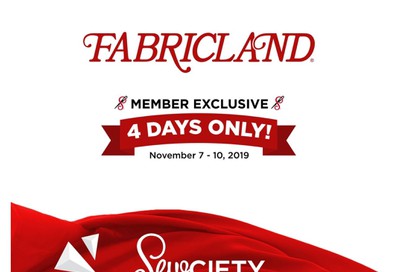 Fabricland (West) Member Appreciation Sale Flyer November 7 to 10