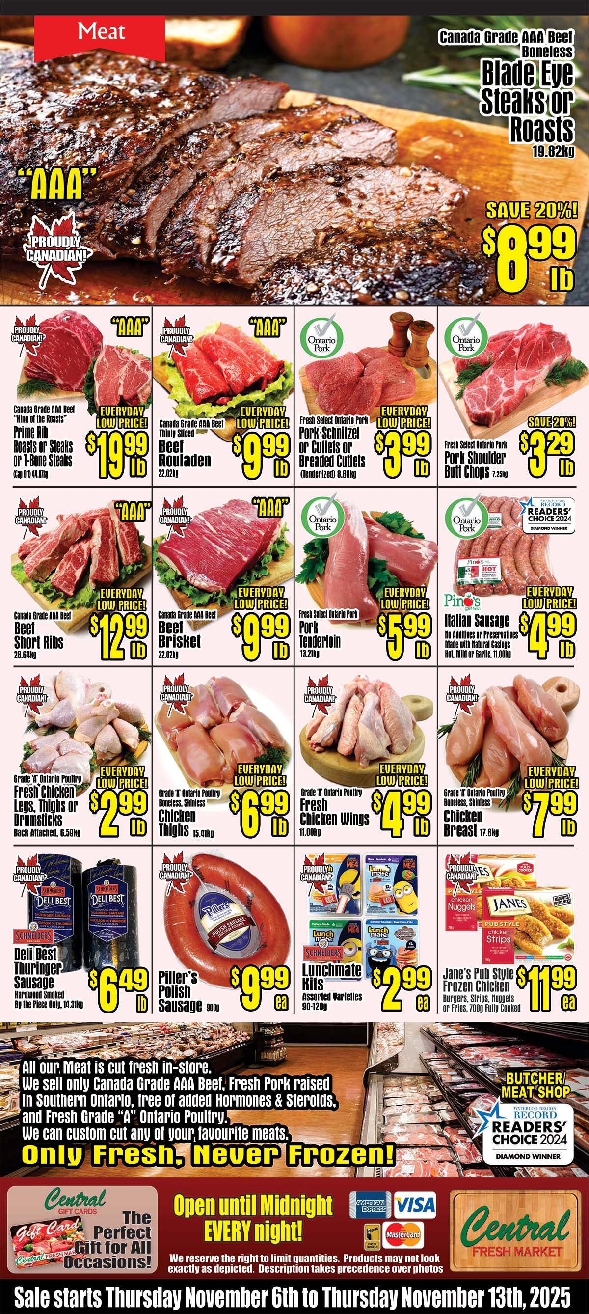 Central Fresh Market Flyer November 6 to 13