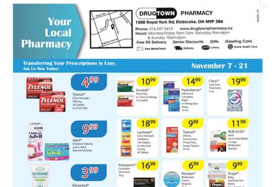 Drug Town Pharmacy Flyer November 7 to 21