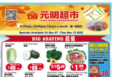 Yuan Ming Supermarket Flyer November 7 to 13