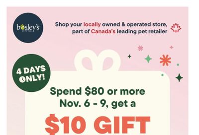 Bosley's by PetValu Flyer November 6 to 9