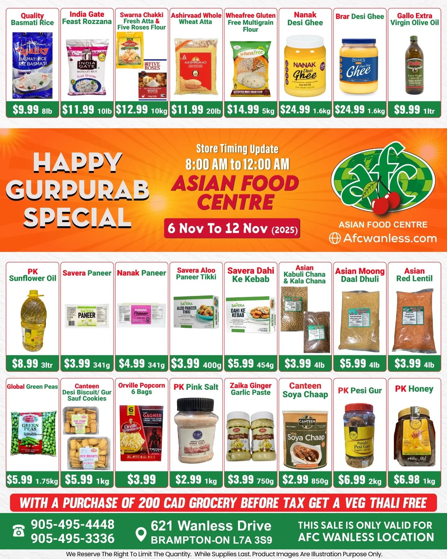Asian Food Centre (Wanless Dr.) Flyer November 6 to 12