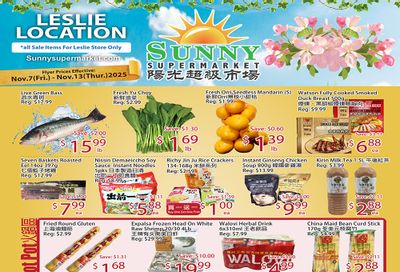 Sunny Supermarket (Leslie) Flyer November 7 to 13