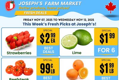 Joseph's Farm Market Flyer November 7 to 12