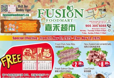 Fusion Supermarket (Unionville)  Flyer November 7 to 13