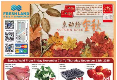 FreshLand Supermarket Flyer November 7 to 13