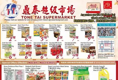 Tone Tai Supermarket Flyer November 7 to 13