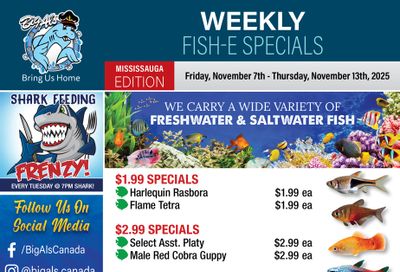 Big Al's (Mississauga) Weekly Specials November 7 to 13