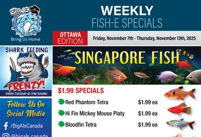 Big Al's (Ottawa) Weekly Specials November 7 to 13