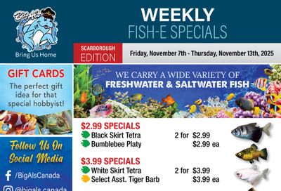 Big Al's (Scarborough) Weekly Specials November 7 to 13