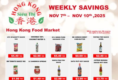 Hong Kong Food Market Flyer November 7 to 10