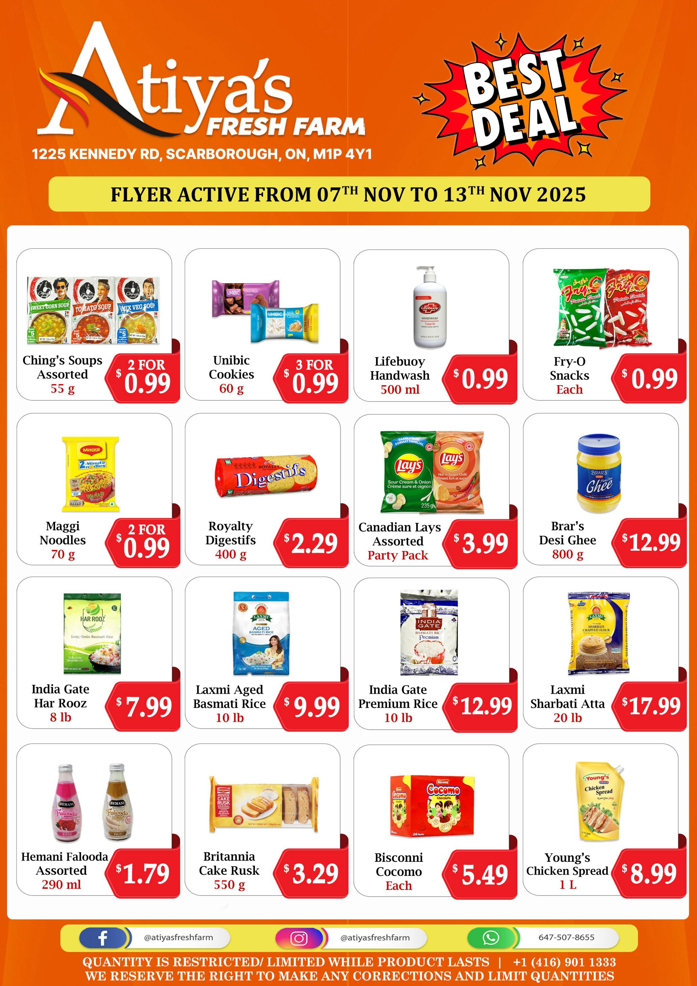 Atiya's Fresh Farm Flyer November 7 to 13