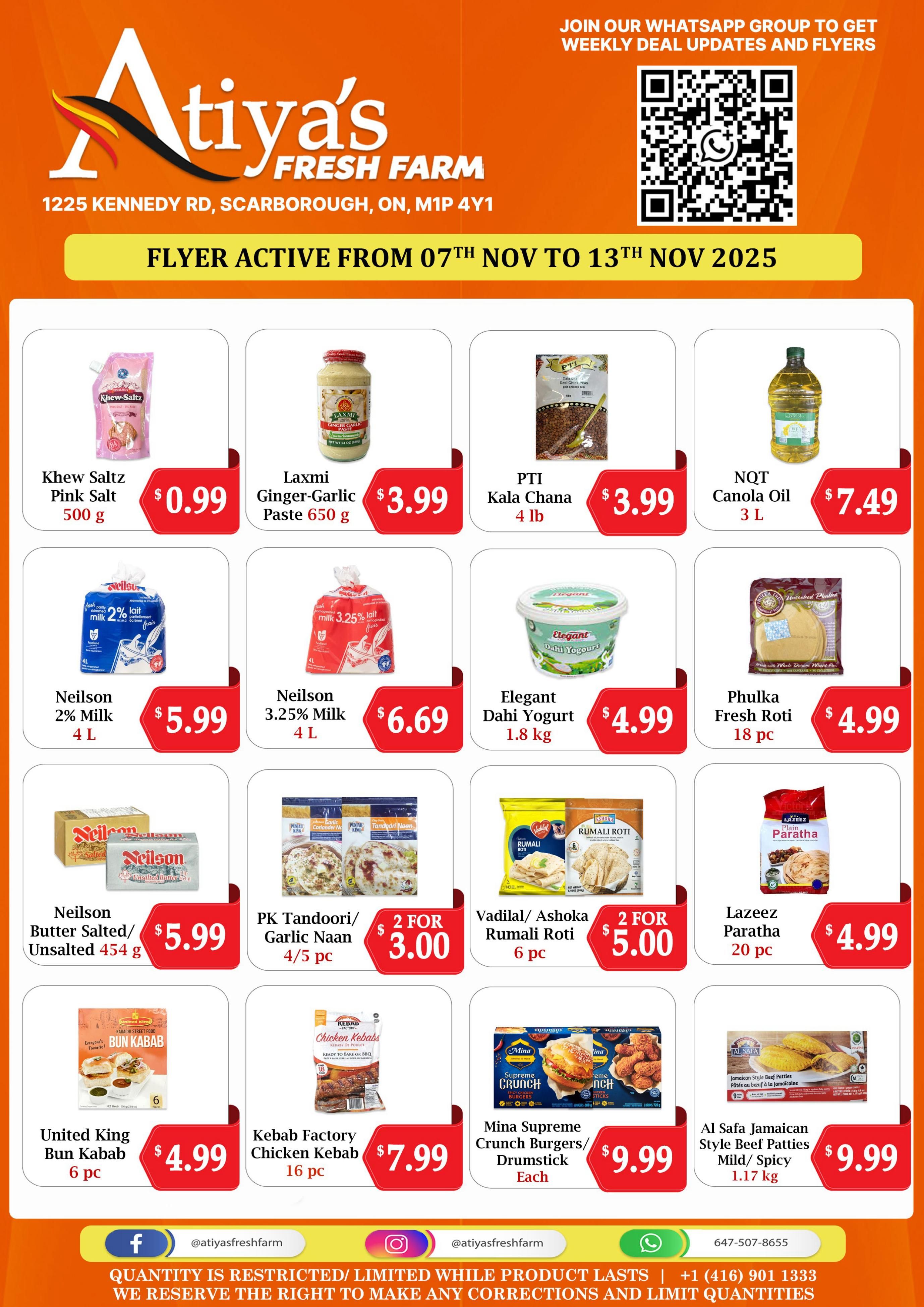 Atiya's Fresh Farm Flyer November 7 to 13
