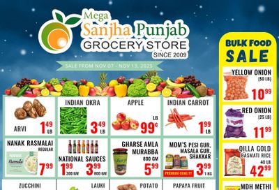 Sanjha Punjab Grocery Store Flyer November 7 to 13