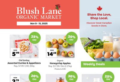 Blush Lane Organic Market Flyer November 9 to 15