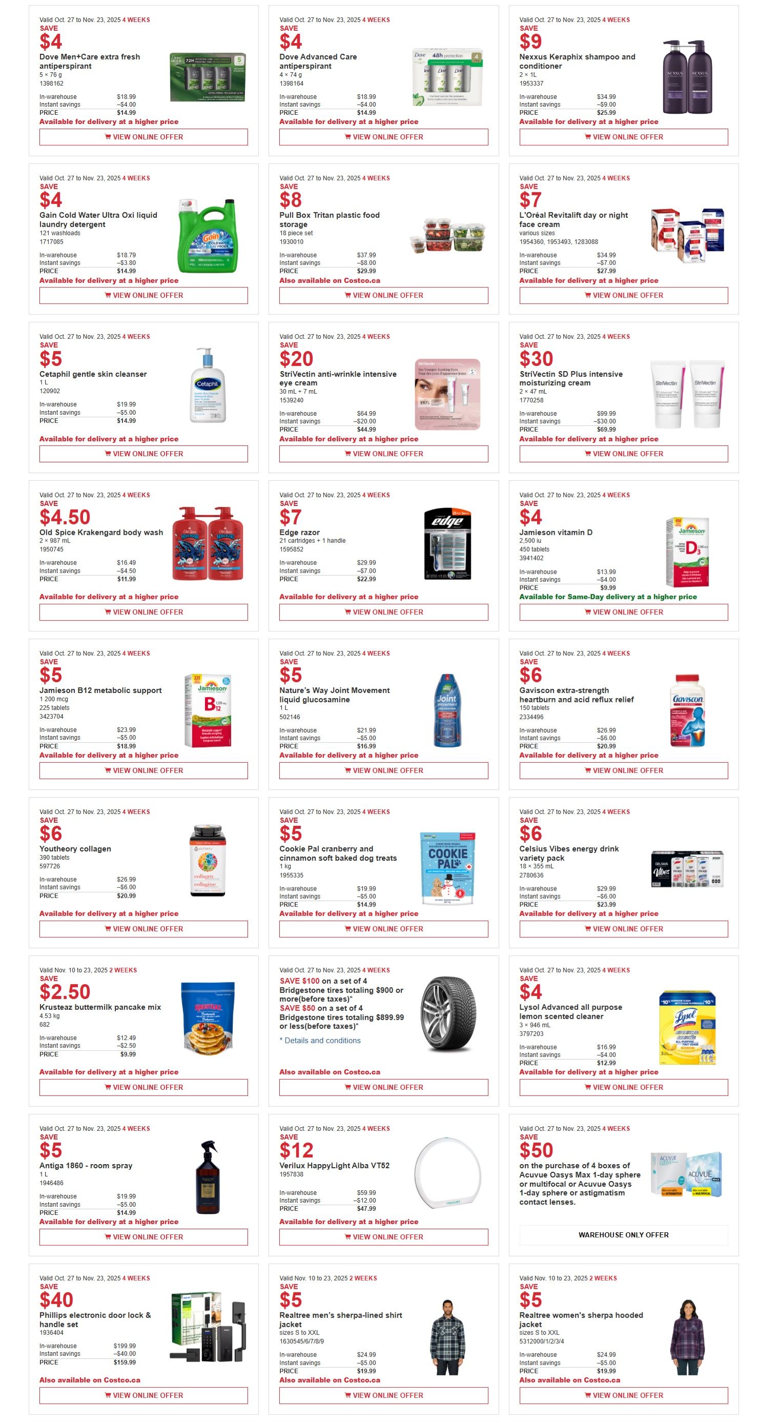 Costco (West, ON & Atlantic Canada) Warehouse Offers  November 10 to 23