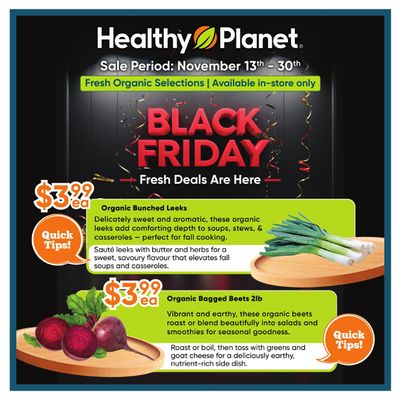 Healthy Planet Flyer November 13 to 30